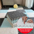 BXEBUI 12pcs Carpet Squares Puzzle Floor Mat, Plush Interlocking Carpet Tiles, Anti Slip EVA Foam Jigsaw Floor Tiles
