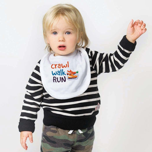 Gone For a Run Running Baby & Infant Bibs | Soft Microfiber Runner's Baby Bibs