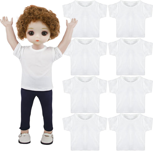 Litherr S 8 Pcs 18 Inch Boy Doll T Shirt Clothes Sublimation 18 Doll