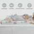 Summer 32''16'' Colorful Beach Patchwork Changing Pad Covers for Baby Girls Boys Bright Seashells Girly Fitted Change