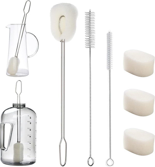 ALINK 14.5" Extra Long Sponge Bottle Brush Cleaner Set, 6-Pack Cleaning Brush