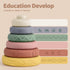 Mini Tudou 6 Pcs Stacking & Nesting Circle Toy, Soft Building Rings Stacker & Teethers for 6+ Months Boys & Girls