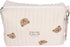 Naroote Diaper Bag, Bag Quilted Cotton Cute Pattern Nappy Diaper Storage Bag with Stroller Hooks Portable Stroller Baby