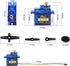 4 Packs TS90MD 9g Micro Digital Servo - Full Metal Gear RC Servo for RC Drone Smart Car (90-180 Degree Angle)