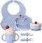 Cozy Rock Silicone Baby Feeding Set, Gelato Collection Baby Led Weaning Supplies, First Self-Feeding