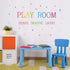 Playroom Share Imagine Laugh Wall Sticker, Colorful Stars Inspirational Quote Decals for Classroom Nursery