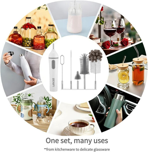 Benifi 11 1 Electric Bottle Cleaner Pro, in Baby Bottle Brush with Drying Rack, Sponge Brush, Silicon Brush, Formula