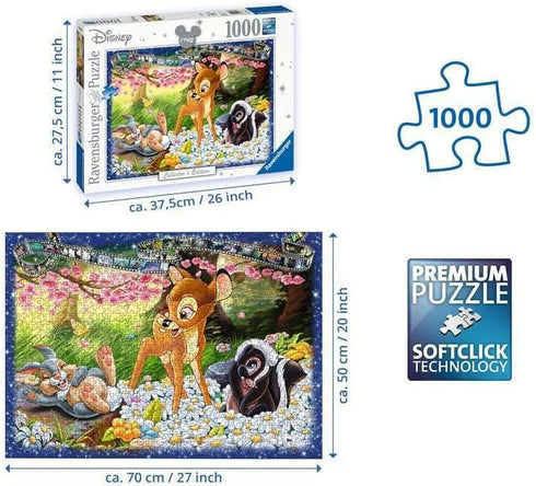 Ravensburger Disney Bambi Collector's Edition - 1000 Piece Jigsaw Puzzle for Adults | Premium Quality Pieces | Unique