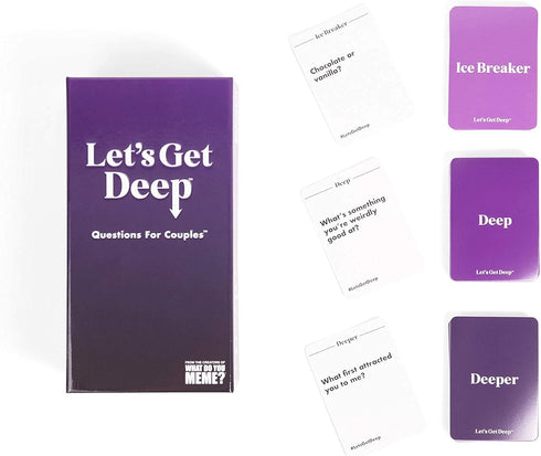 WHAT DO YOU MEME? Let's Get Deep Couples Questions Card Game, Love Couples Games and Date Night Ideas