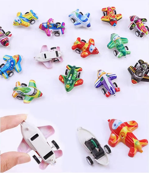 46 Pcs Mini Pull Back Planes and Cars for Toddlers, Racing Vehicles Set for Kids, Bulk Toys for Classroom Prizes