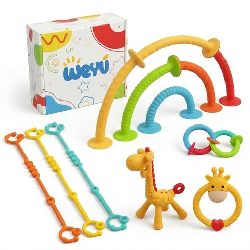 Wey High Chair Suction Toys for Babies 3-24 Months Baby Sensory Toys, Strong