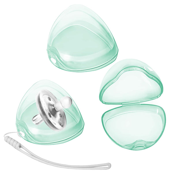 NISXABEBE Pacifier Case,3 Pack BPA Free Pacifiers Holder Case with Lanyard for Diaper