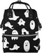 OUSIKA Halloween Goth Print Diaper Bag Multifunction Laptop Backpack Travel Daypacks Large Nappy