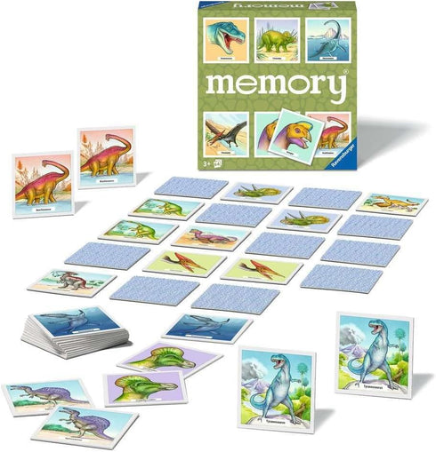 Dinosaur Memory Game by Ravensburger - Fun Brain Teaser for Kids 3+, Easy to Learn Family Activity