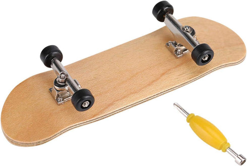Mini Finger Skateboards, Wooden Toy Professional Finger Skate Set for Children (Black)