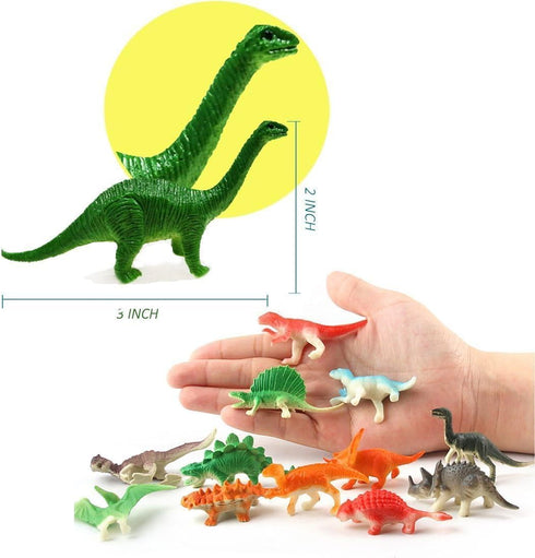 OuMuaMua Dinosaur Toys, Mini Figure Set Including T-rex and Stegosaurus, 78 Pack for Kids