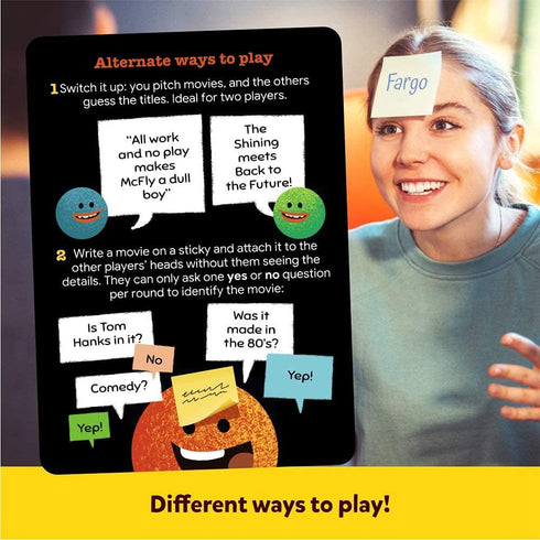 Movie Meets Movie Trivia Game for 13+, 2-24 Players, Fun Icebreakers for Parties & Office Events, 100 Cards