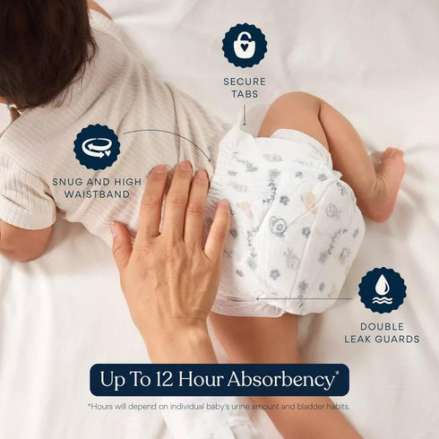 Generic 1, 32 Count, 12 Millie Moon Luxury Diapers, Size Cloud Touch Softness, Hour Absorbency, Unisex