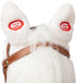 HollyHOME Stick Horse Plush Handcrafted Hobby Horse with Wood Wheels, Neighing and Galloping Sounds, White, 36 Inches