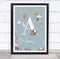The Card Zoo New Baby Birth Details Christening Nursery Woodland Animals Initial A Gift Print