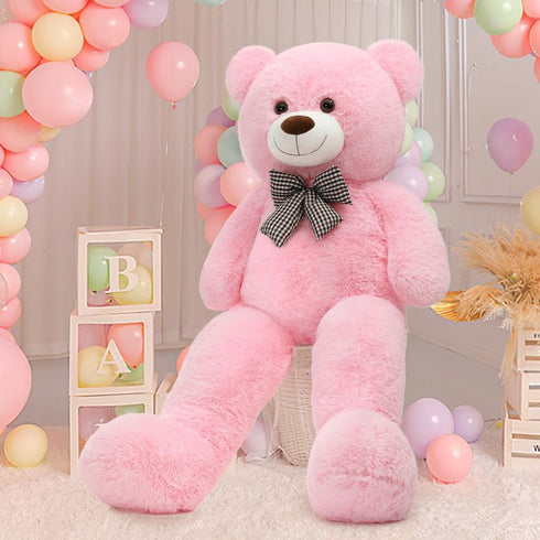 MorisMos 47 Inches Giant Teddy Bear Stuffed Animals Plush Toy for Girlfriend Kids Christmas Valentine's Day (Purple)