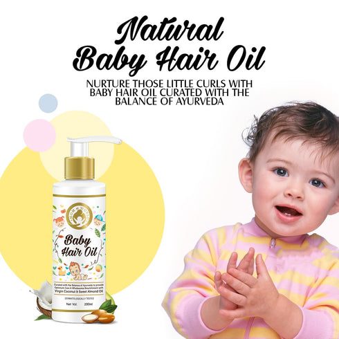 Mom & World Baby Hair Oil - Organic Coldpressed Natural Oil for Kids, 200ml