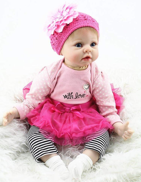 Reborn Dolls Girl Clothes 22-23 inch 0-3 Months Accessories for 22 inch 55cm Reborn Baby Girl