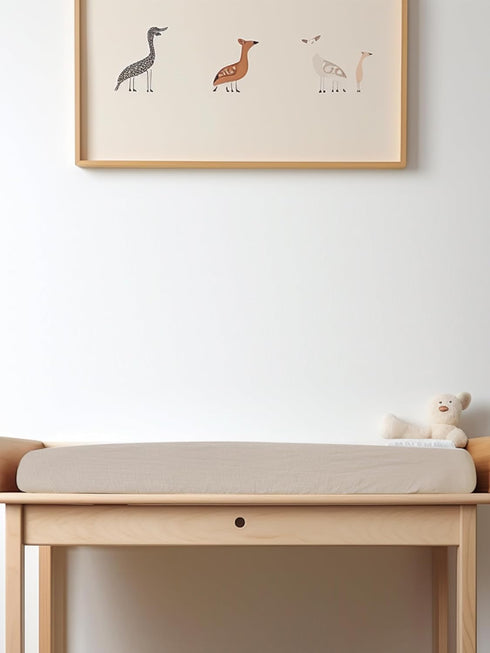 Changing Pad Cover for Baby Girls Boys, Muslin Changing Table Pad Covers with Boho Style, Neutral Color Soft