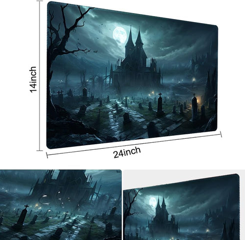 MTG Playmat Size 24x14in - Free Storage Bags, Non-Slip Backing for Card Game Enthusiasts