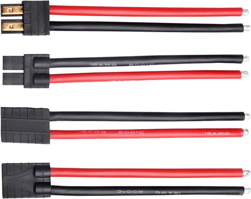 Hobbypark RC Battery Adapter Connector - Male & Female with 12AWG Silicone Cable Wire Extension Lead