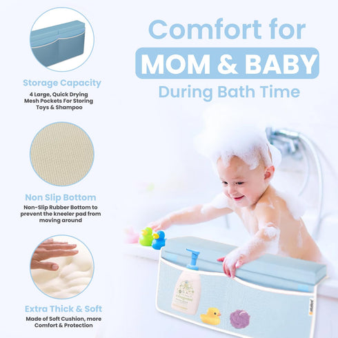 Elbow Set, Bath Kneeler and Rest Pad Premium Gift for Expecting Moms, Non-Slip Thick Kneeling Pad, Knee Saver with Toy