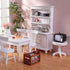 Minamzee 1/12 Set, 11Pcs Dollhouse Cabinet Dollhouse Miniature Wooden Bookshelf with Accessories (Alarm Clock, Fish
