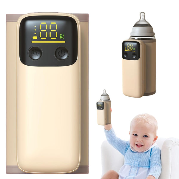 Portable Bottle Warmer for Travel - Baby Bottle Warmers with LED Display