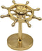 Brass Spinner Ship Wheel, Kinetic Desk Toy Spin with Stand, High Speed