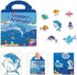 Reusable Sticker Book for Kids - Ocean Stickers Educational Learning Toys Travel Activity Books for Toddler Girls