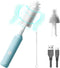 Electric Baby Bottle Brush Cleaner - Rechargeable Silicone Brushes Set with Replaceable Brush Head