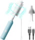 Electric Baby Bottle Brush Cleaner - Rechargeable Silicone Brushes Set with Replaceable Brush Head