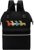 SONGTING Vintage Dachshund Diaper Bag Backpack Travel Waterproof Mommy Bag Nappy Daypack
