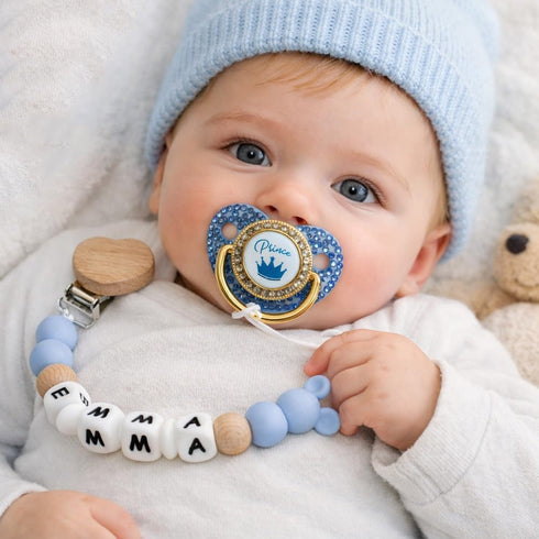 Personalized Pacifier Clip Pacifier Holder with Name Baby Gift (A)