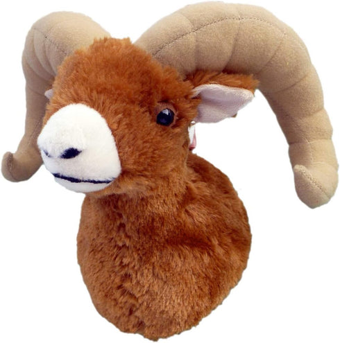 Adore 12" Ram The Bighorn Sheep Plush Stuffed Animal Walltoy, Wall Mount for Kids' Room Decor