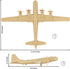Tim Mee Toy TimMee WW2 B-29 Superfortress Bomber Plane - Tan Plastic Army Men Aircraft