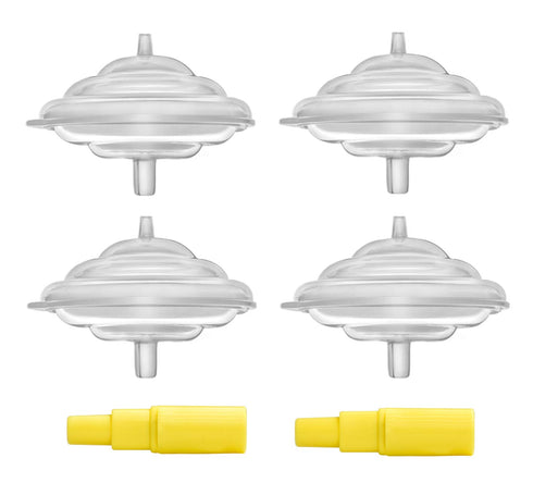 Maymom Backflow Protector - Compatible with Spectra S2 S1, 9 Plus Breastpumps - 4 pc with Bonus Flange Adapters