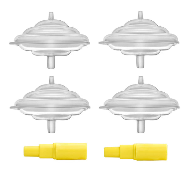 Maymom Backflow Protector - Compatible with Spectra S2 S1, 9 Plus Breastpumps - 4 pc with Bonus Flange Adapters