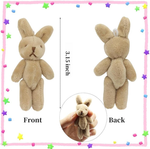 YGbridge 12 3.2 Inch (3.2 Inch) Mini Plush Bunny, Pcs Tiny Stuffed Animals, Easter Bunny Doll, Soft Rabbit for Easter