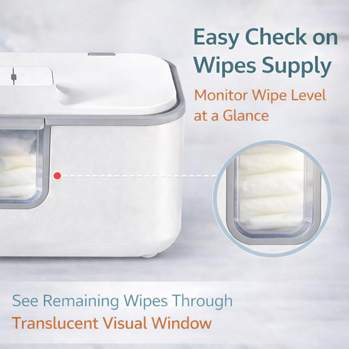 Orozee Wet Wipes Heater,Baby Wipe Warmer and Baby Wet Wipes Dispenser Large Capacity with Night Light and View Window