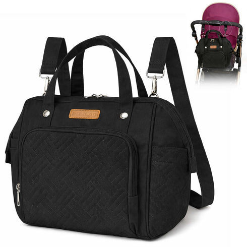 FHELAD Small Diaper Bag Backpack, Crossbody Diaper Bag with Insulated Cup Holder