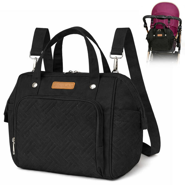FHELAD Small Diaper Bag Backpack, Crossbody Diaper Bag with Insulated Cup Holder