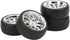 VBESTLIFE RC Tire Set, 4Pcs 2.6inch Rubber Tires with Plastic Rims for Most 1:10 Scale Flat Sports Car