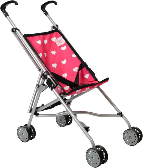 Hearts My First Doll Stroller for Kids - Cute Doll Stroller for Girls - Folds for Storage - Great Gift for Toddlers