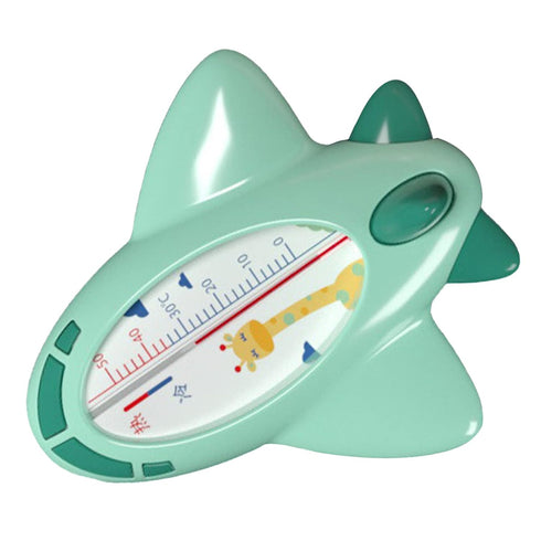 Green Airplane Baby Bath Thermometer for Accurate Water Temperature